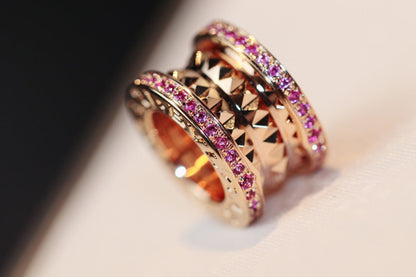 [⭐Aura]ZERO 1 ROCK PINK GOLD PINK DIAMOND NECKLACE