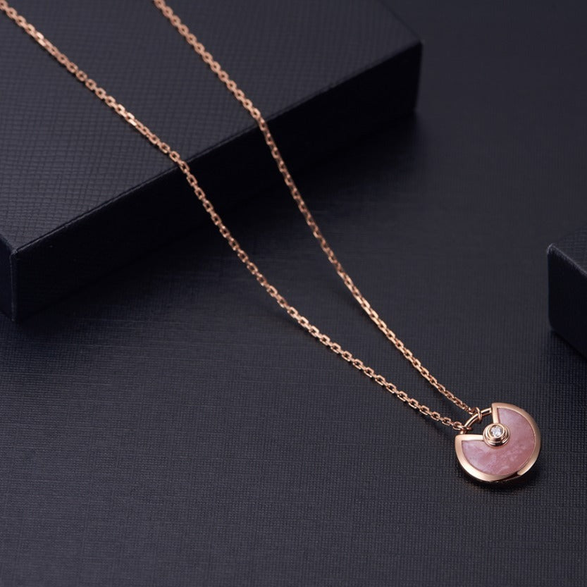 [⭐Aura]AMULETTE ROSE GOLD PINK MOP NECKLACE