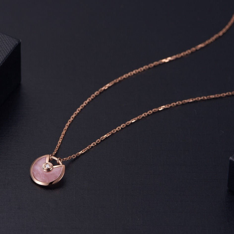 [⭐Aura]AMULETTE ROSE GOLD PINK MOP NECKLACE