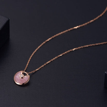 [⭐Aura]AMULETTE ROSE GOLD PINK MOP NECKLACE