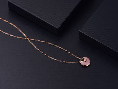 [⭐Aura]AMULETTE ROSE GOLD PINK MOP NECKLACE