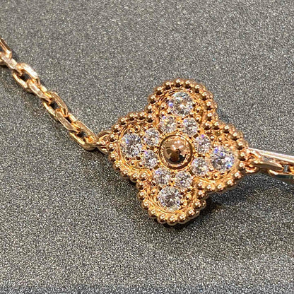 [⭐Aura] CLOVER 5 MOTIF FULL DIAMOND BRACELET COLLECTION