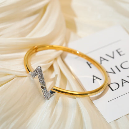 [⭐Aura]VOLTE UPSITE DOWN GOLD DIAMOND BRACELET