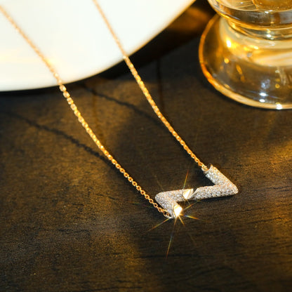 [⭐Aura]VOLT SILVER DIAMOND PEDANT NECKLACE