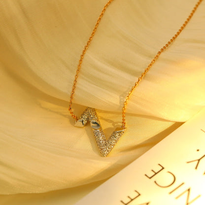 [⭐Aura]VOLT SILVER DIAMOND PEDANT NECKLACE