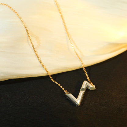 [⭐Aura]VOLT SILVER DIAMOND PEDANT NECKLACE