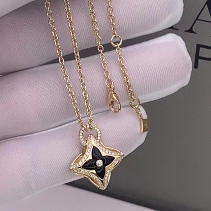 [⭐Aura]STAR PEDANT PINK GOLD DIAMOND NECKLACE