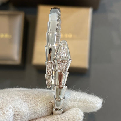 [⭐Aura]SERPENTI BRACELET DIAMONDS SILVER