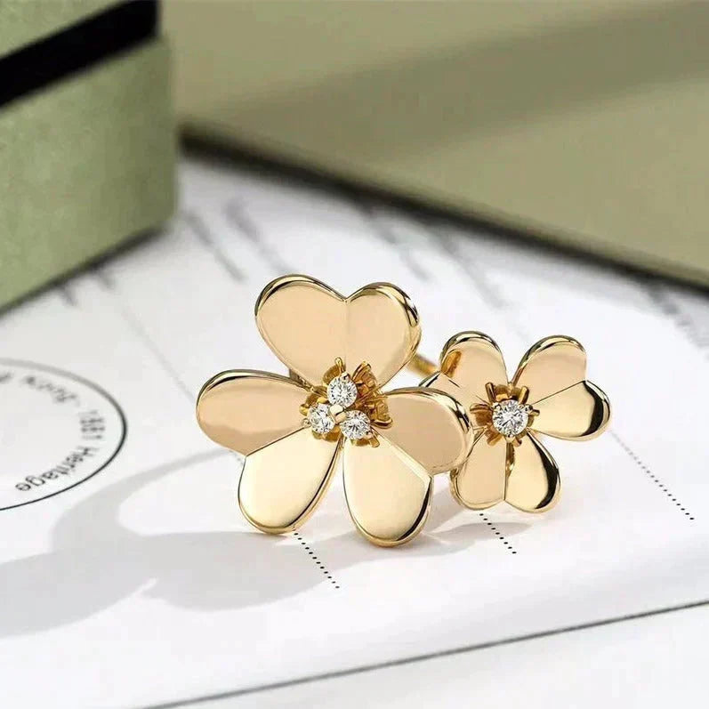 [⭐Aura]CLOVER COMOS GOLD DIAMOND RING