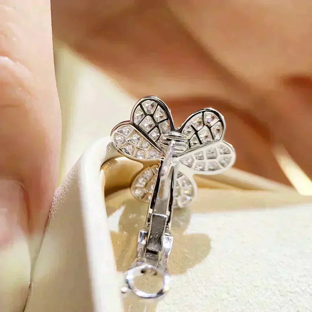 [⭐Aura]CLOVER COMOS DIAMOND EARRINGS SILVER