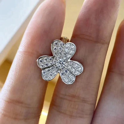 [⭐Aura]CLOVER COMOS DIAMOND EARRINGS SILVER