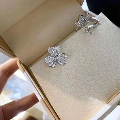 [⭐Aura]CLOVER COMOS DIAMOND EARRINGS SILVER