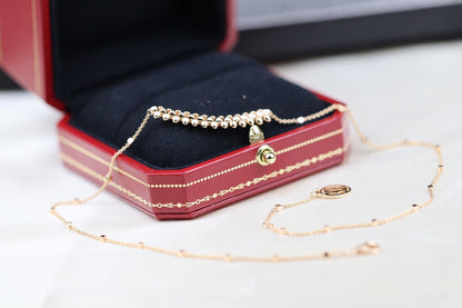 [⭐Aura]CLASH PINK GOLD NECKLACE