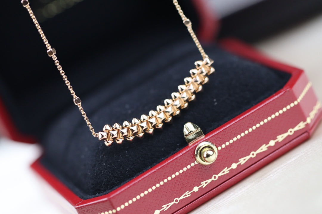 [⭐Aura]CLASH PINK GOLD NECKLACE