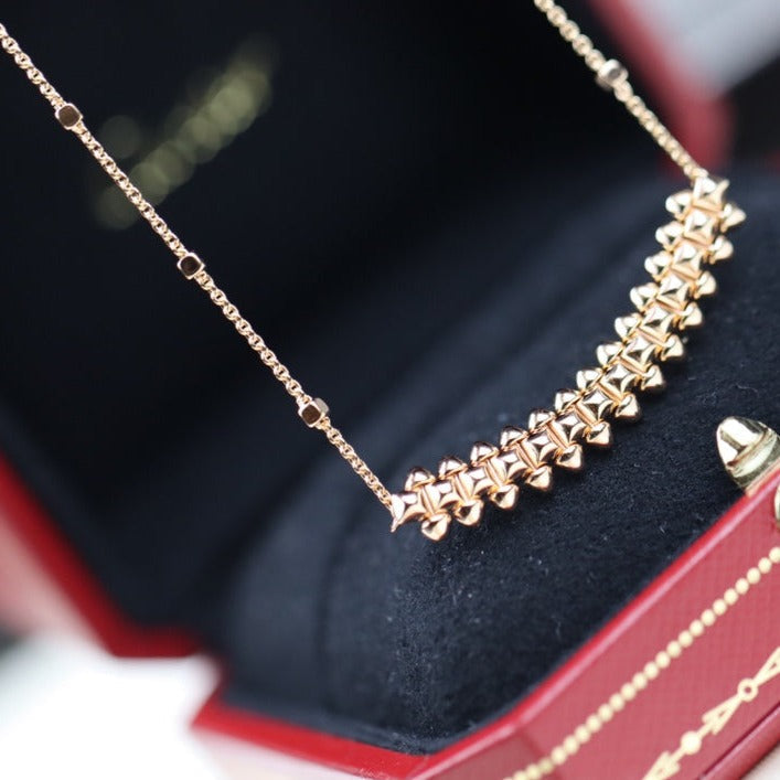 [⭐Aura]CLASH PINK GOLD NECKLACE