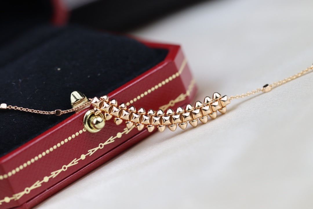 [⭐Aura]CLASH PINK GOLD NECKLACE