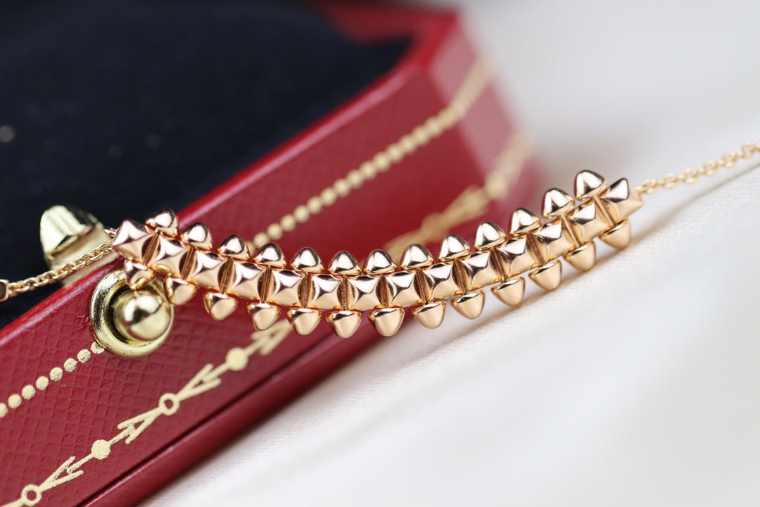 [⭐Aura]CLASH PINK GOLD NECKLACE