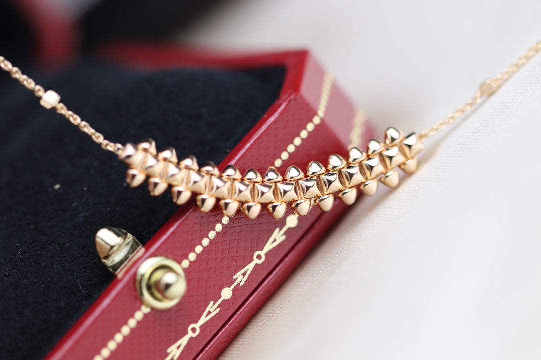 [⭐Aura]CLASH PINK GOLD NECKLACE
