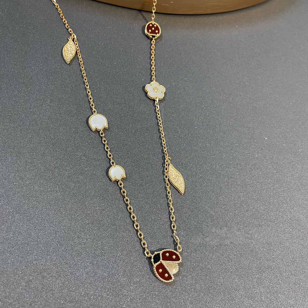 [⭐Aura]LUCKY SPRING 15 MOTIFS GOLD NECKLACE