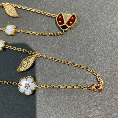 [⭐Aura]LUCKY SPRING 15 MOTIFS GOLD NECKLACE