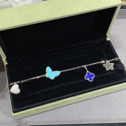 [⭐Aura]LUCKY SPRING SILVER BRACELET 4 MOTIF
