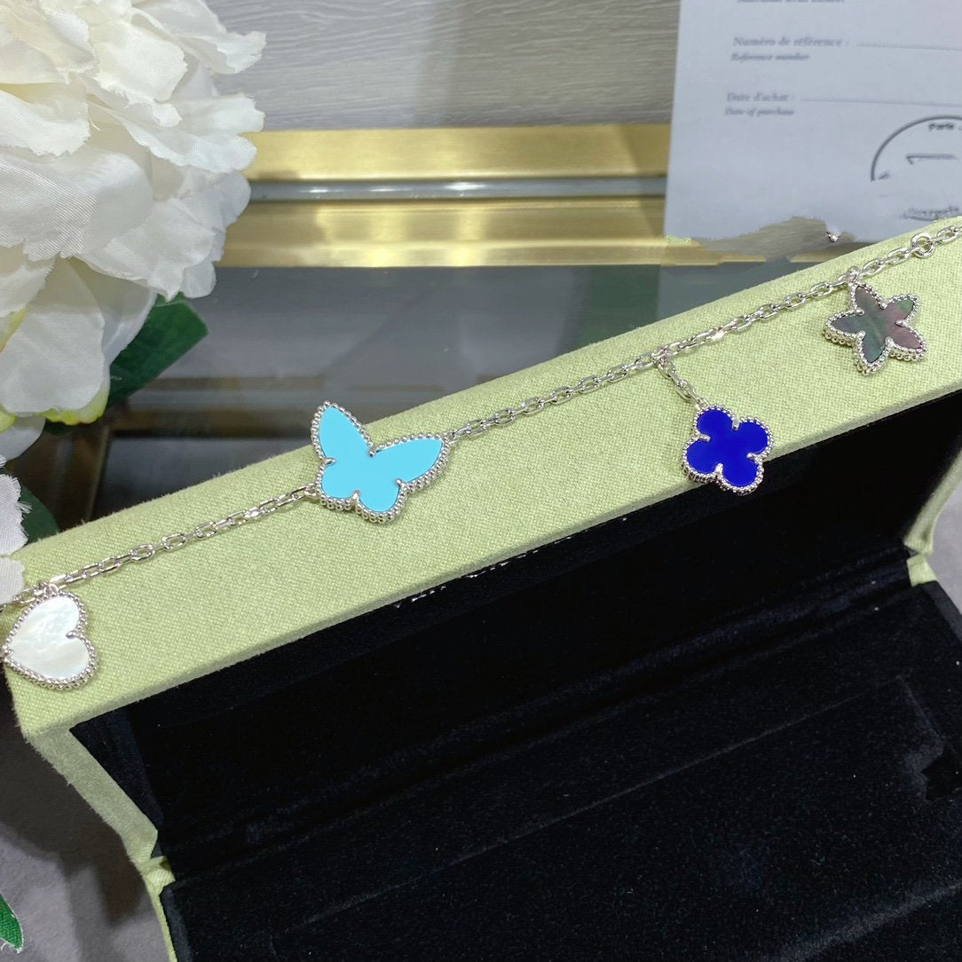 [⭐Aura]LUCKY SPRING SILVER BRACELET 4 MOTIF