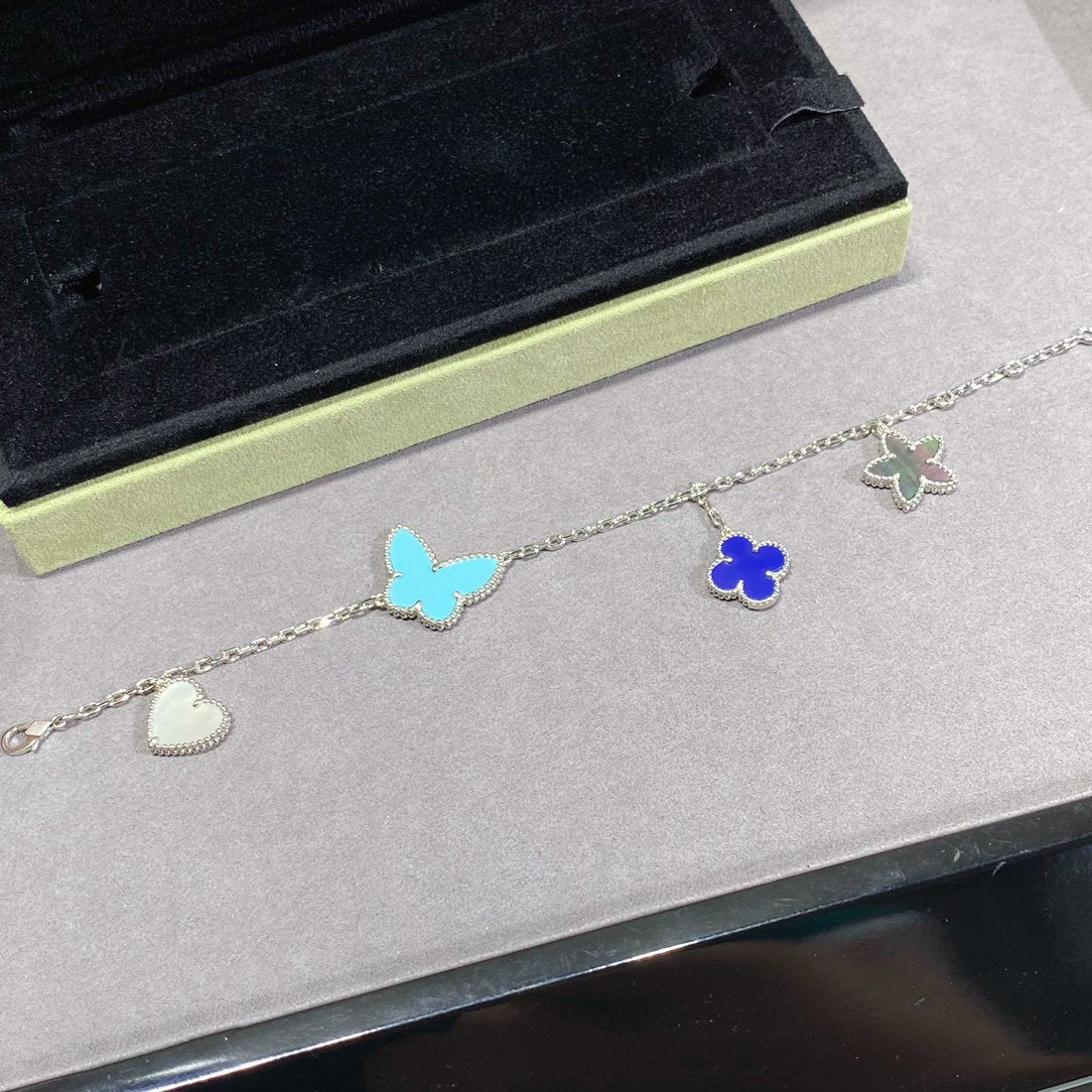 [⭐Aura]LUCKY SPRING SILVER BRACELET 4 MOTIF