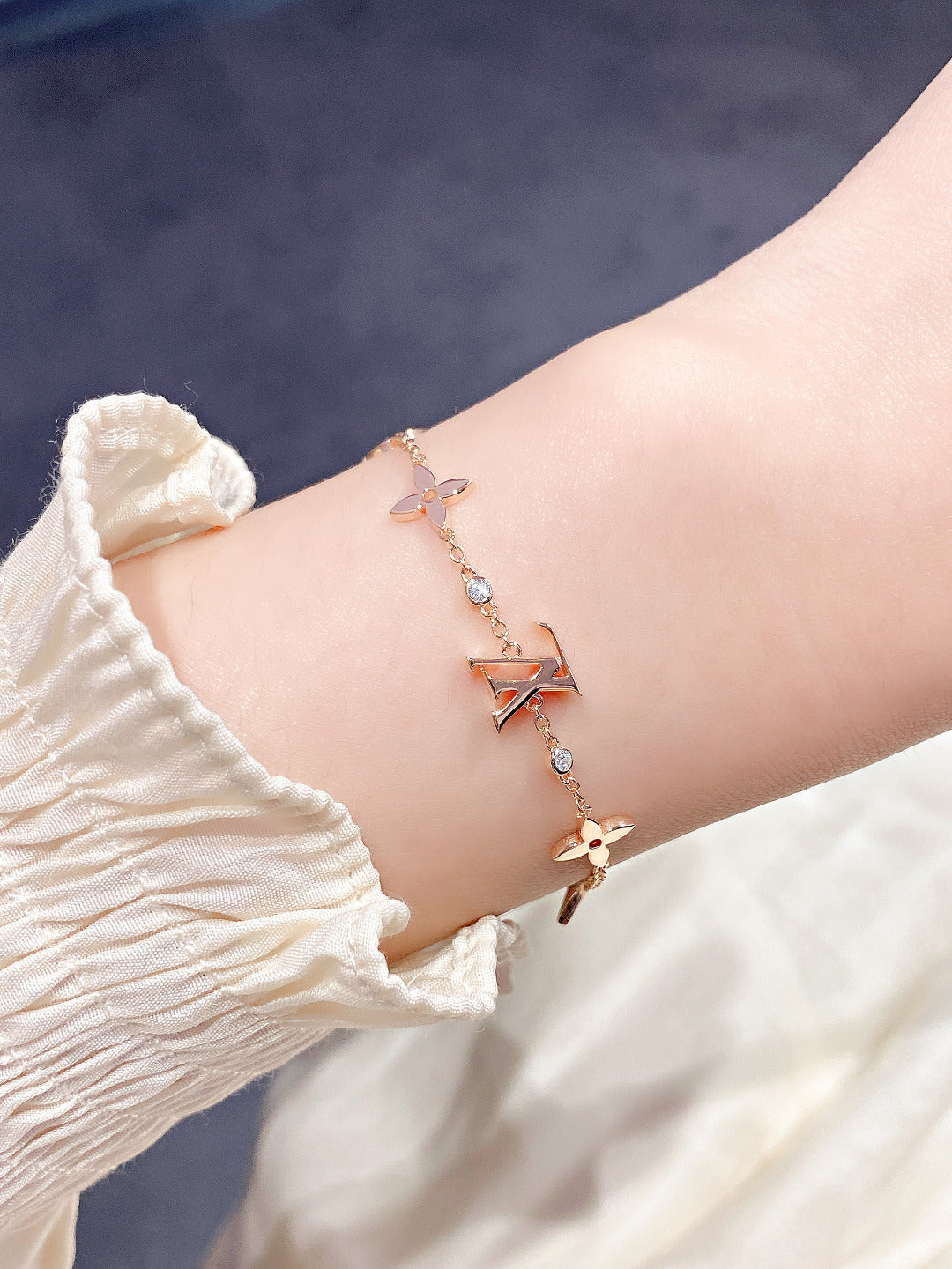 [⭐Aura]STAR AND SUN 7 MOTIFS GOLD BRACELET