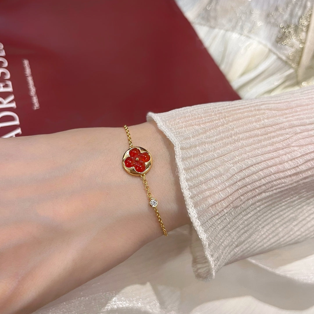 [⭐Aura]SUN PEDANT CARNELIAN BRACELET