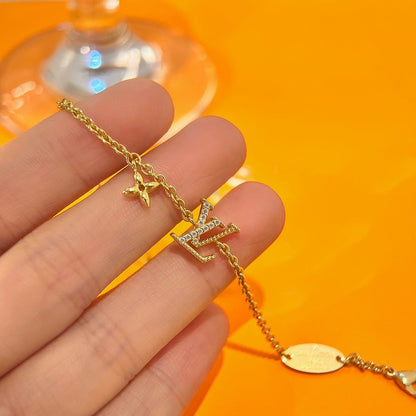 [⭐Aura]LOGO STAR MOTIF GOLD BRACELET