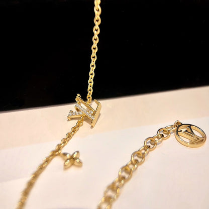 [⭐Aura]LOGO STAR MOTIF GOLD BRACELET