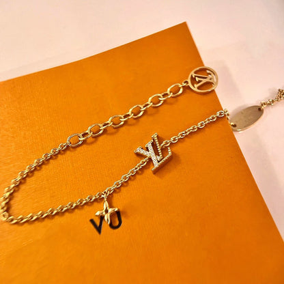 [⭐Aura]LOGO STAR MOTIF GOLD BRACELET