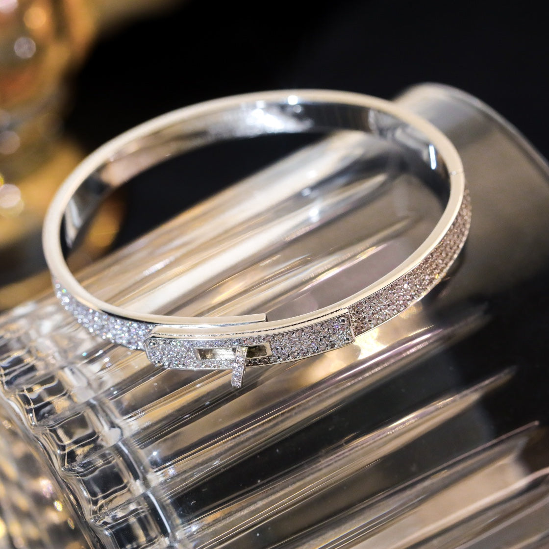 [⭐Aura]KELLY BRACELET DIAMOND PAVED