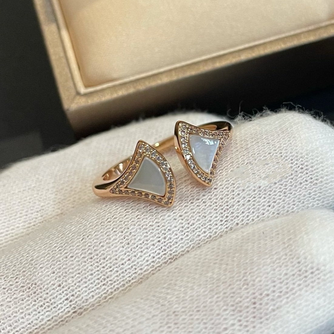 [⭐Aura]DREAM MOP DIAMOND OPEN RING