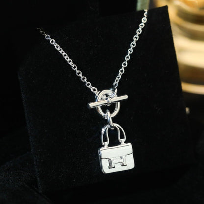 [⭐Aura]POP H PEDANT SILVER NECKLACE