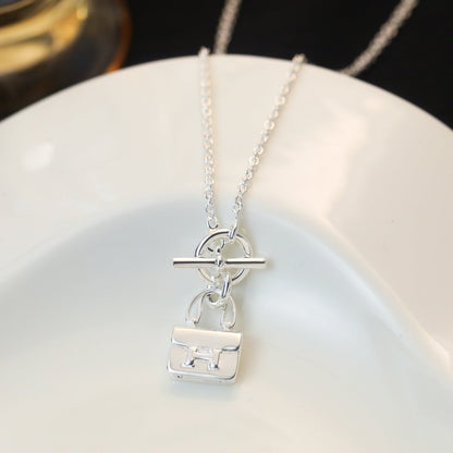 [⭐Aura]POP H PEDANT SILVER NECKLACE