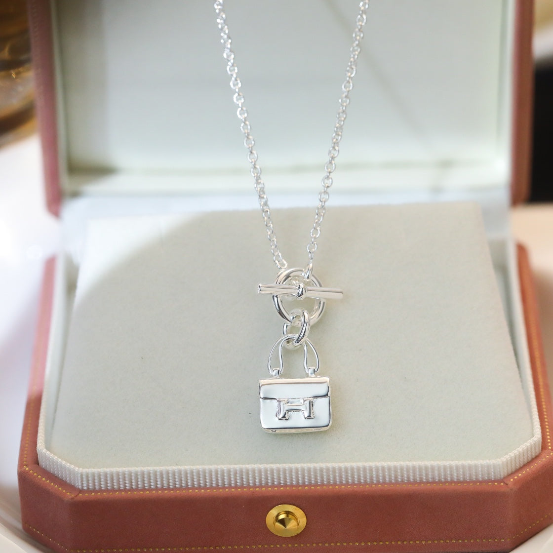 [⭐Aura]POP H PEDANT SILVER NECKLACE