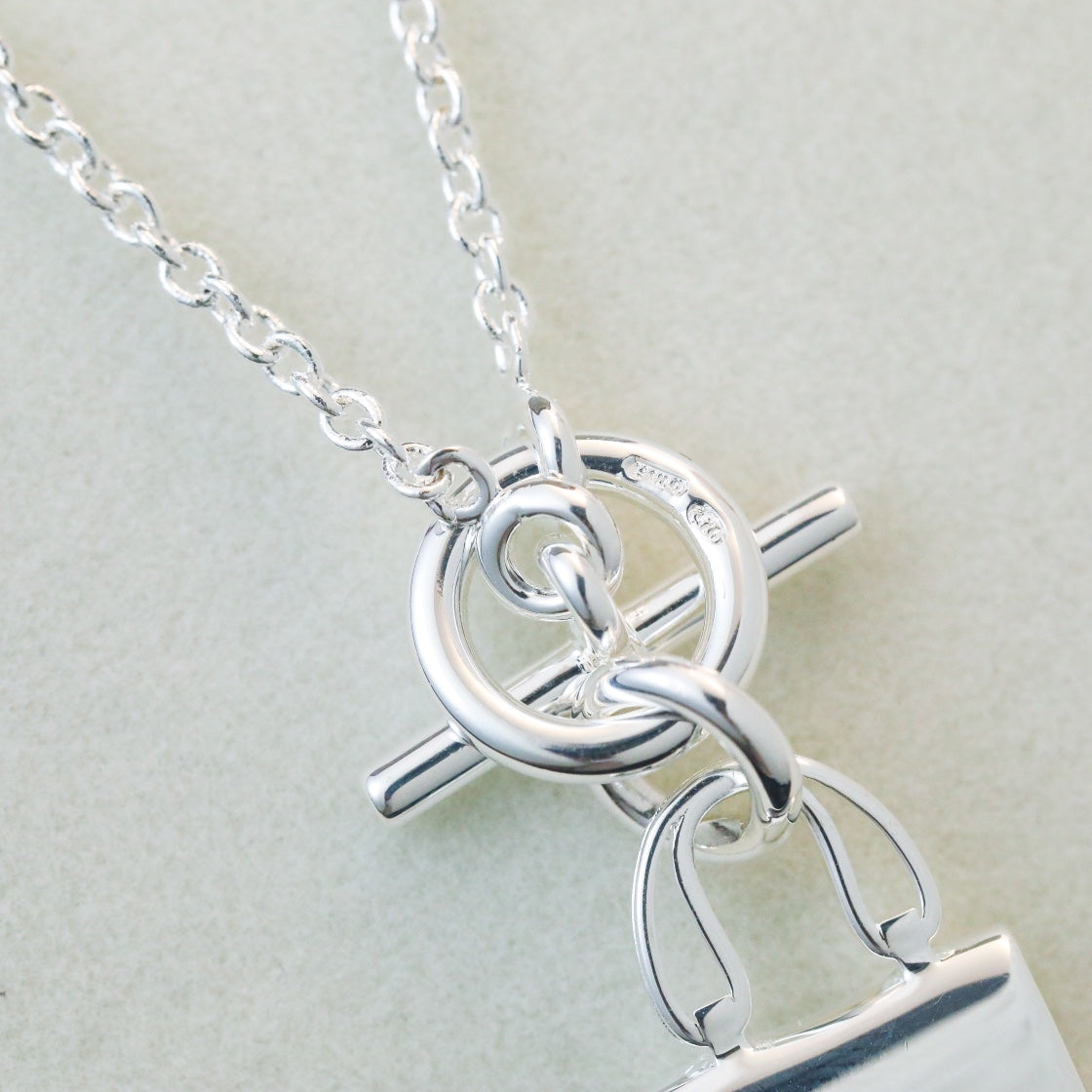 [⭐Aura]POP H PEDANT SILVER NECKLACE