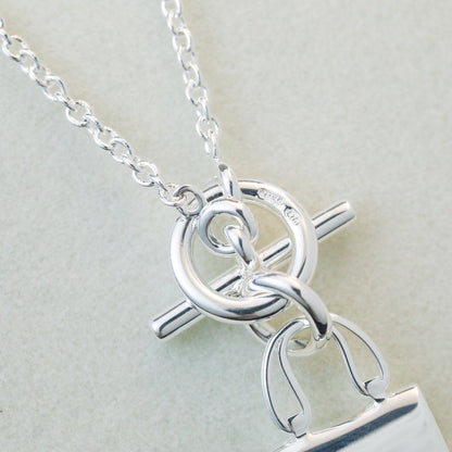 [⭐Aura]POP H PEDANT SILVER NECKLACE