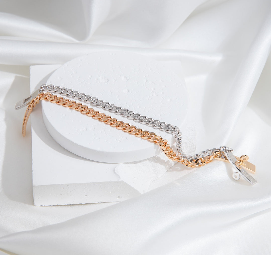 [⭐Aura]KELLY CHAIN SILVER DIAMOND BRACELET