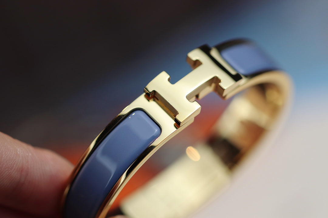 [⭐Aura]H BRACELET 12MM BLUE GRAY