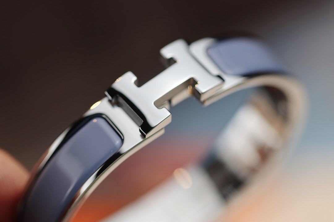 [⭐Aura]H BRACELET 12MM BLUE GRAY