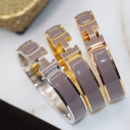 [⭐Aura]H BRACELET 12MM BROWN