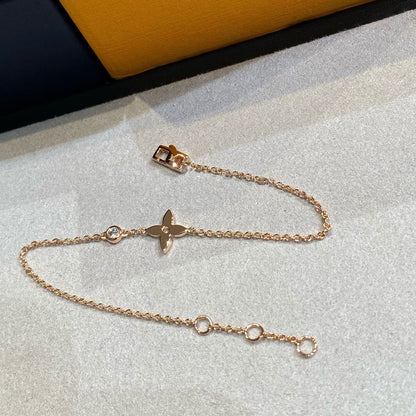 [⭐Aura]STAR DIAMOND PINK GOLD BRACELET