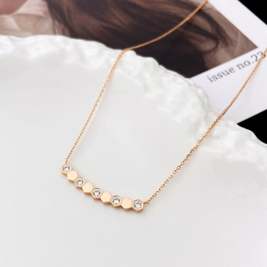[⭐Aura]BEE MY LOVE DIAMOND NECKLACE