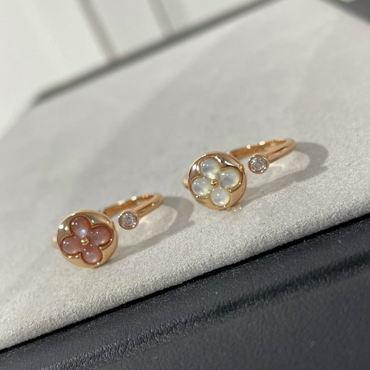 [⭐Aura]SUN 1 DIAMOND PINK MOP RING
