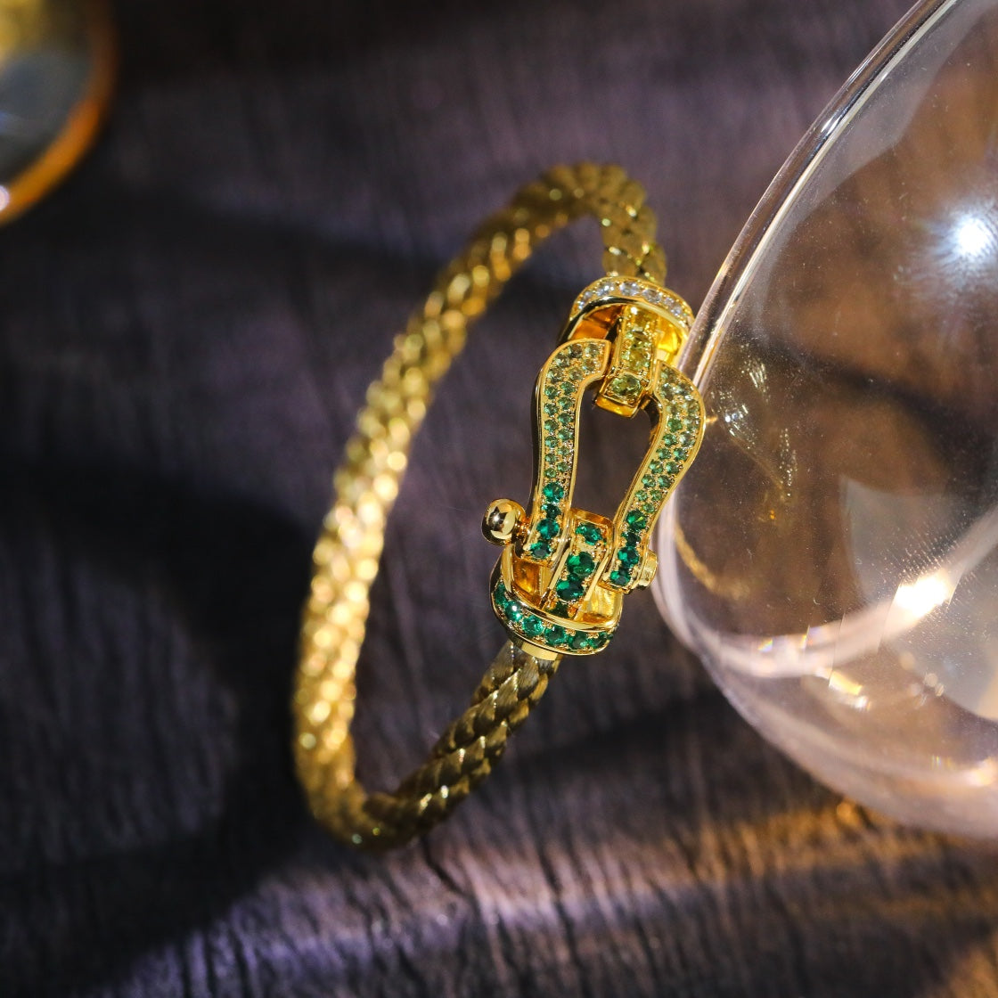 [⭐Aura]FORCE 10 GOLD GREEN DIAMOND PAVED