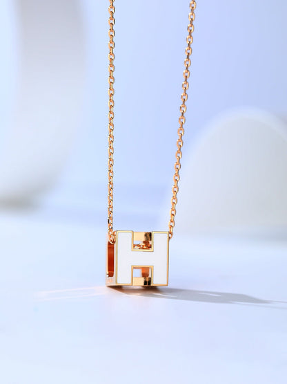 [⭐Aura]H CAGE PINK GOLD NECKLACE