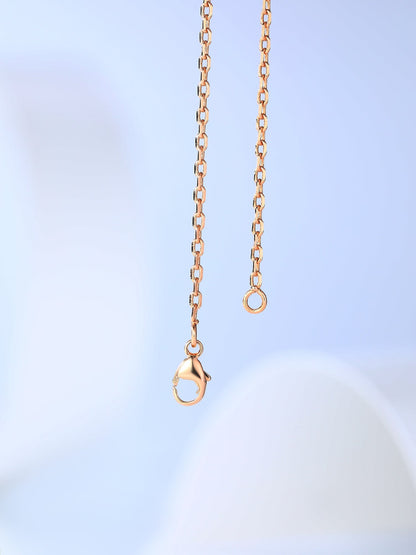 [⭐Aura]H CAGE PINK GOLD NECKLACE