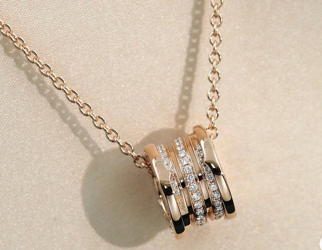[⭐Aura]ZERO 1 PINK GOLD DIAMOND NECKLACE